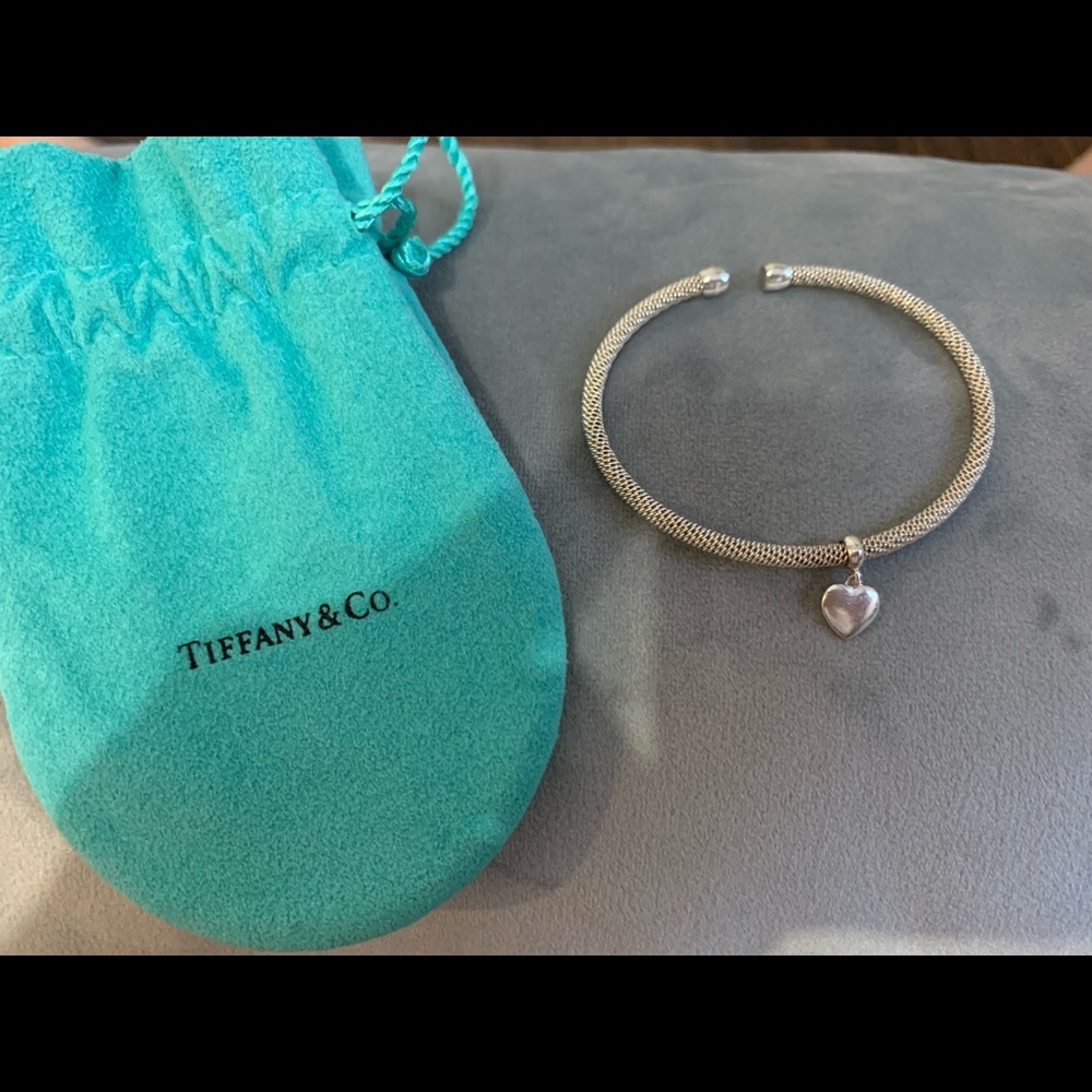 Tiffany heart charm bangle